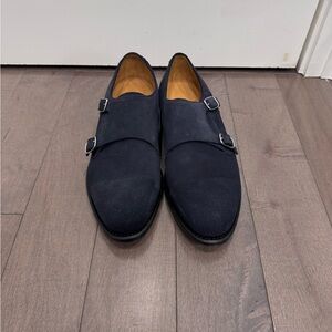 Men's Double Monk Strap Shoes - Black